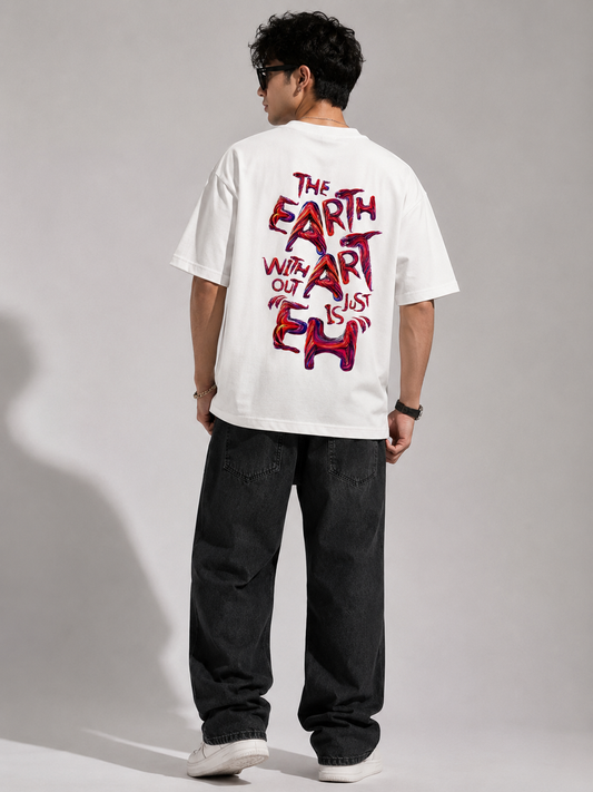 RARE RASU "Art Speaks" Pocket Illustration & Typography Oversized T-shirt | Premium Tshirt Collection