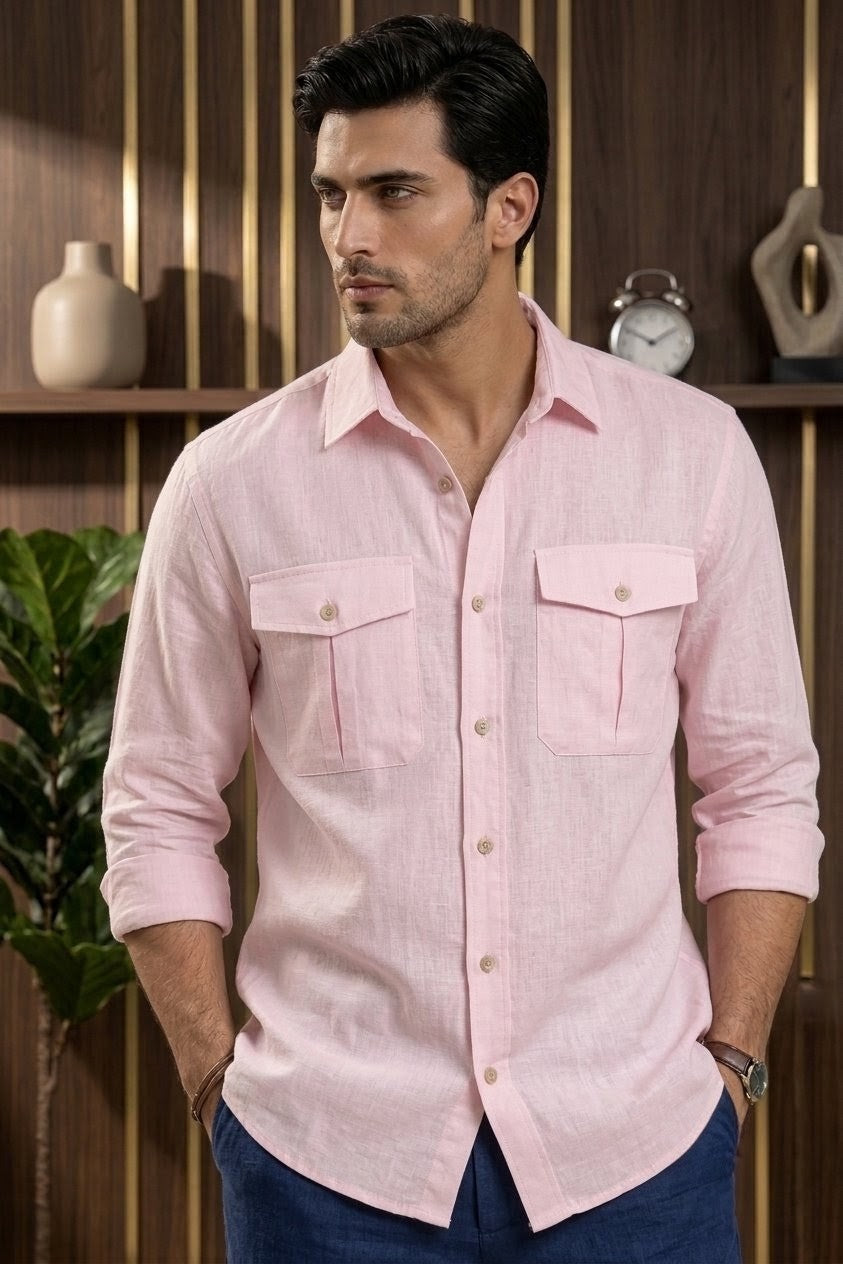 RARE RASU Luxe Linen Utility Shirt