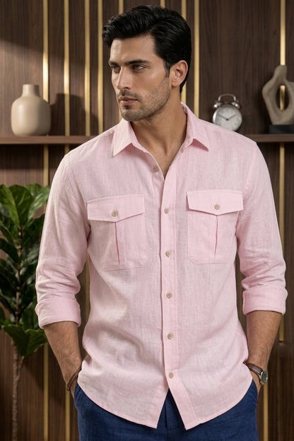 RARE RASU Luxe Linen Utility Shirt