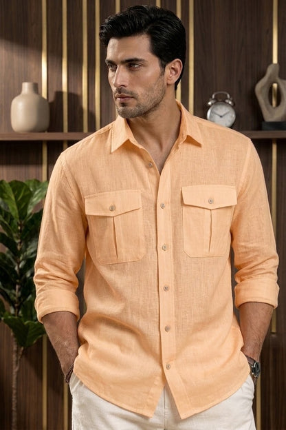 RARE RASU Luxe Linen Utility Shirt