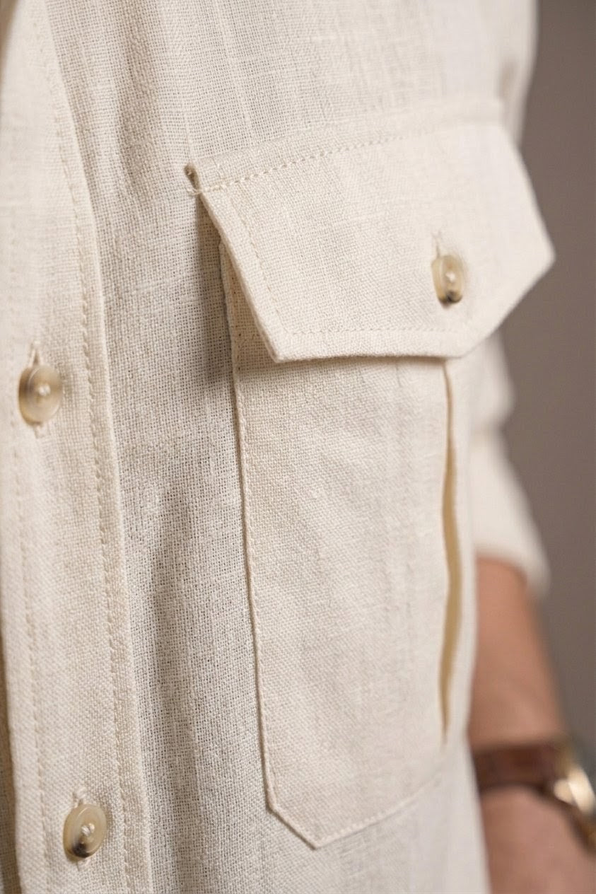 RARE RASU Luxe Linen Utility Shirt
