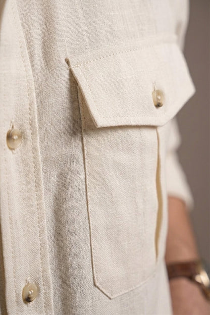 RARE RASU Luxe Linen Utility Shirt