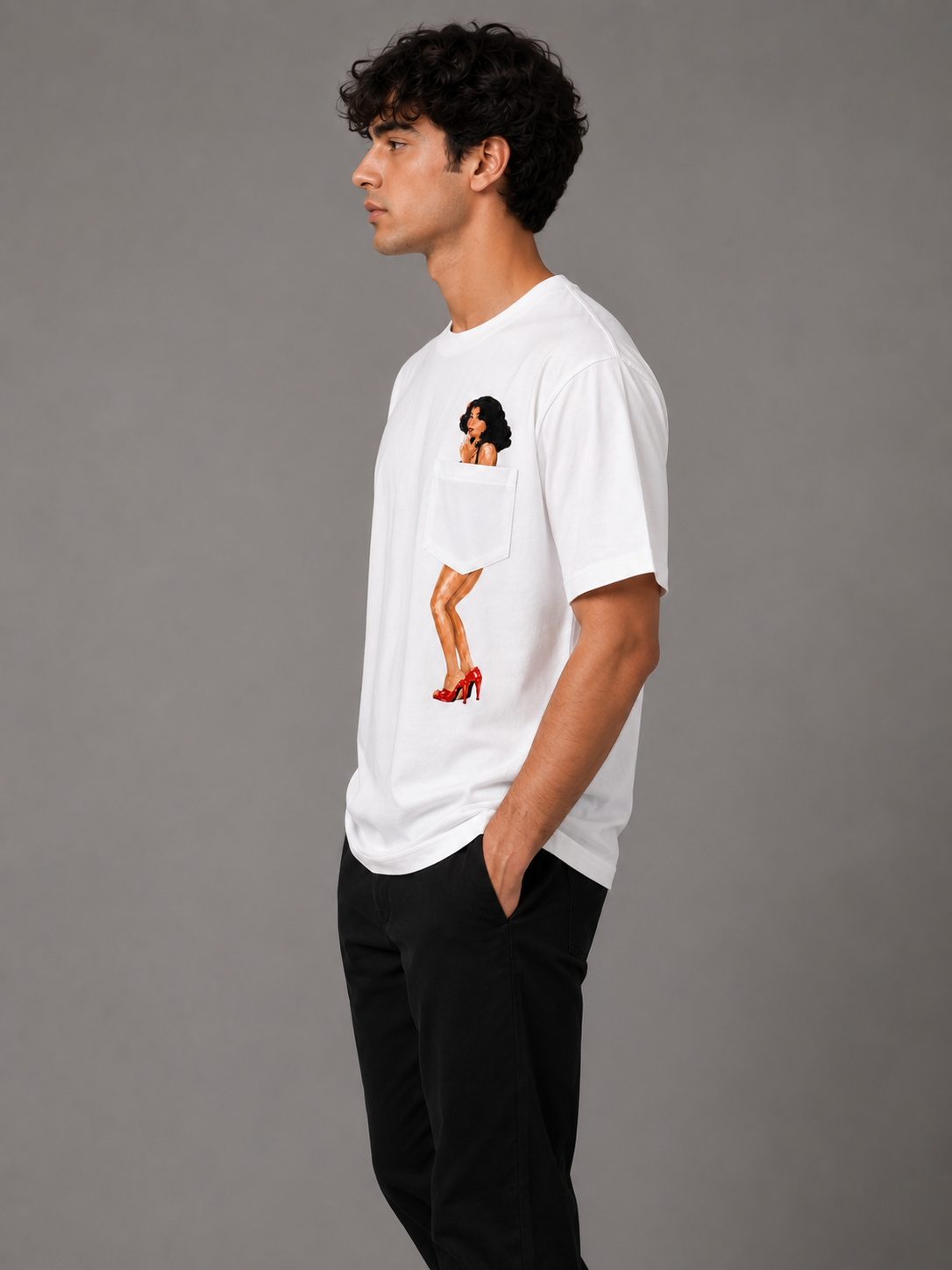RARE RASU "Art Speaks" Pocket Illustration & Typography Oversized T-shirt  | Premium Tshirt Collection