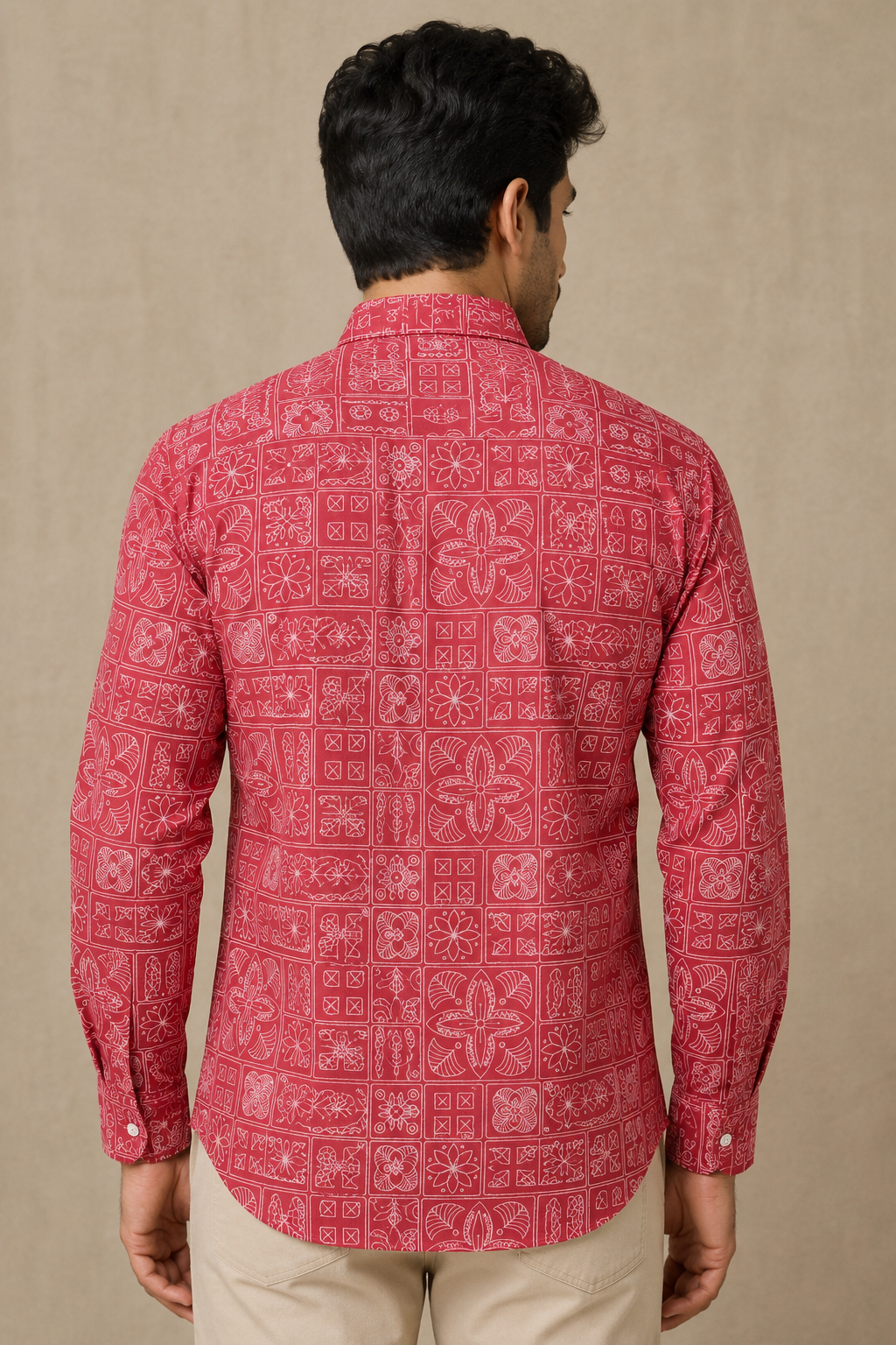 RARE RASU Men’s Premium Quality Geometric Printed Shirt – Full Sleeve Casual Shirt