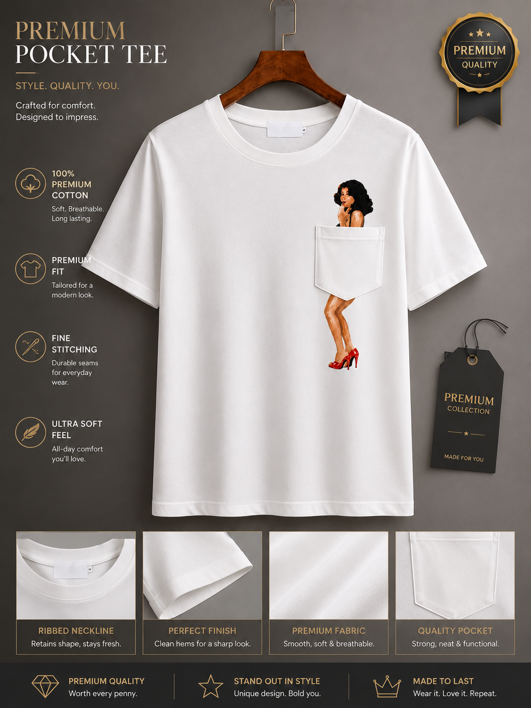 RARE RASU "Art Speaks" Pocket Illustration & Typography Oversized T-shirt  | Premium Tshirt Collection