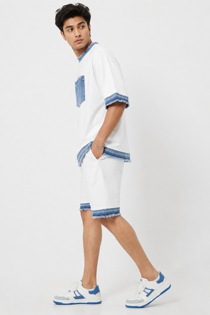 RARE RASU – Denim Edge Co-Ord Set | Premium Cotton & Denim Twin Set