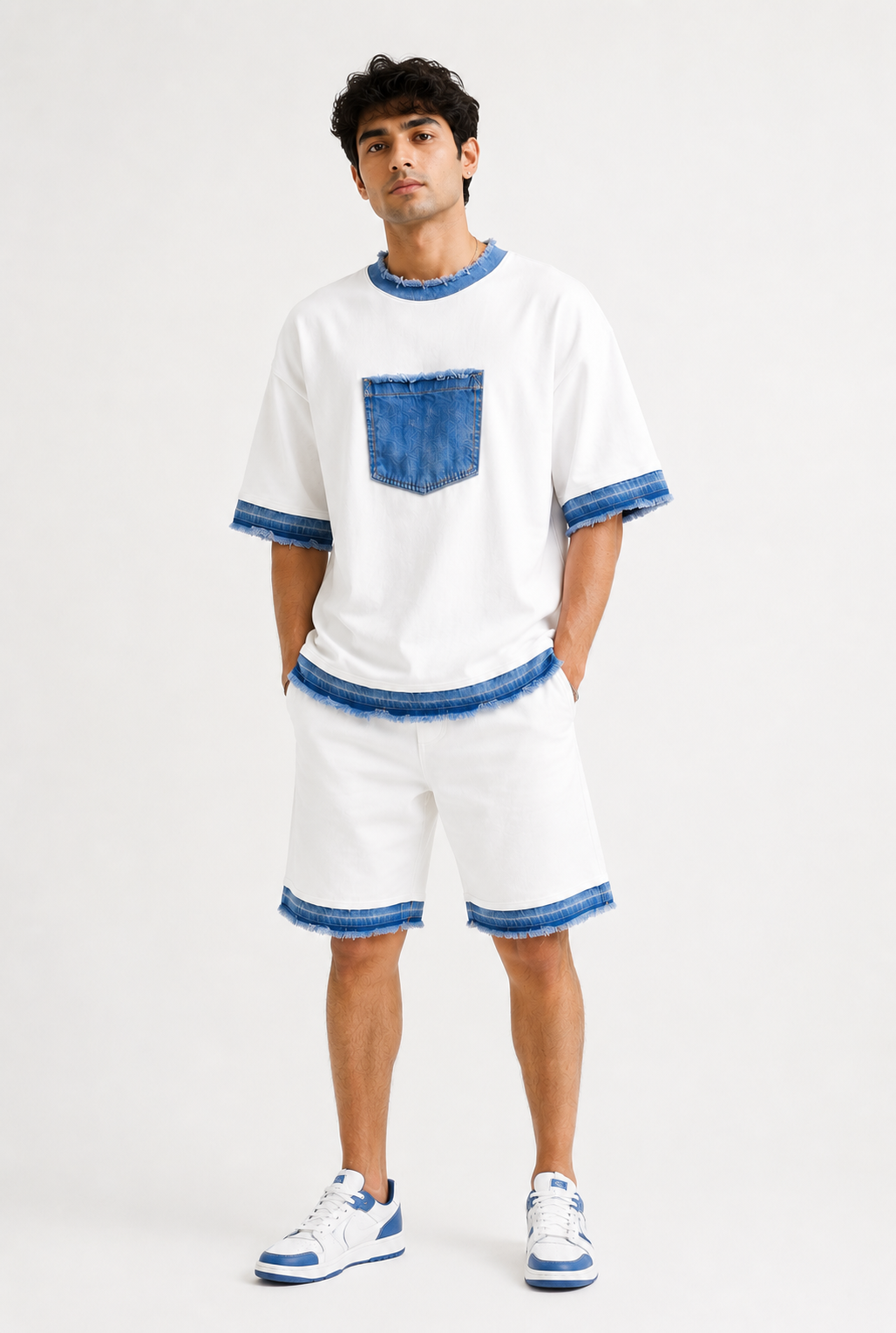 RARE RASU – Denim Edge Co-Ord Set | Premium Cotton & Denim Twin Set
