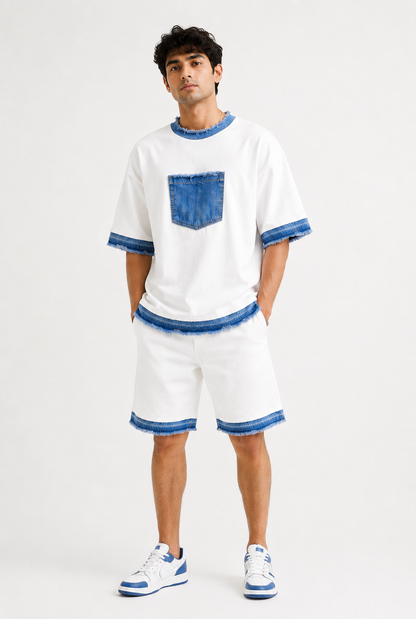 RARE RASU – Denim Edge Co-Ord Set | Premium Cotton & Denim Twin Set